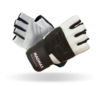 MADMAX Fitness rukavice PROFESSIONAL WHITE MFG269 white M